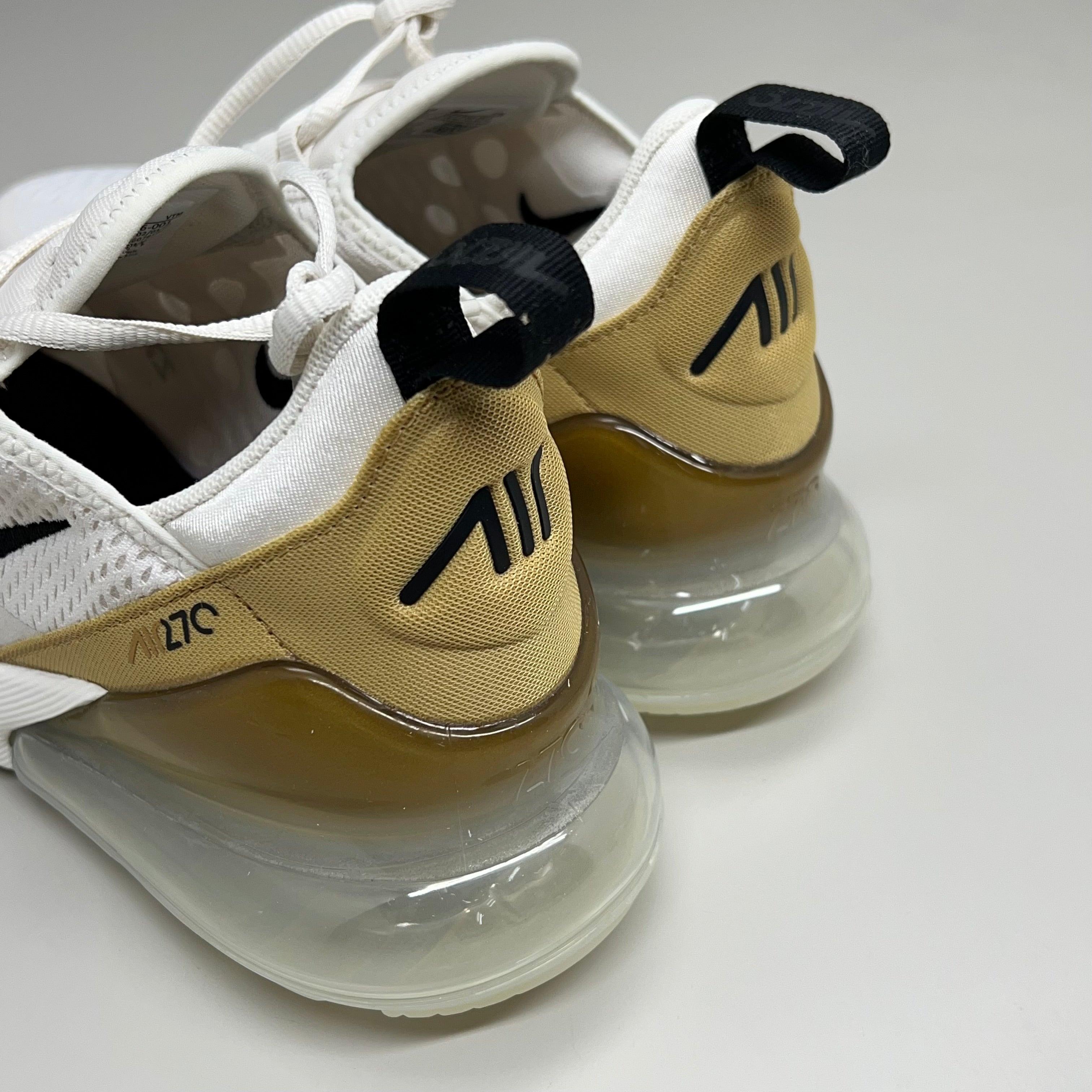 NIKE W Air Max 270 Mesh Sneakers Women's Sz 8 White Gold DZ77736 001 New Other