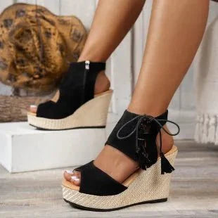 Peep Toe Wedge Sandals for Stylish Summer Comfort