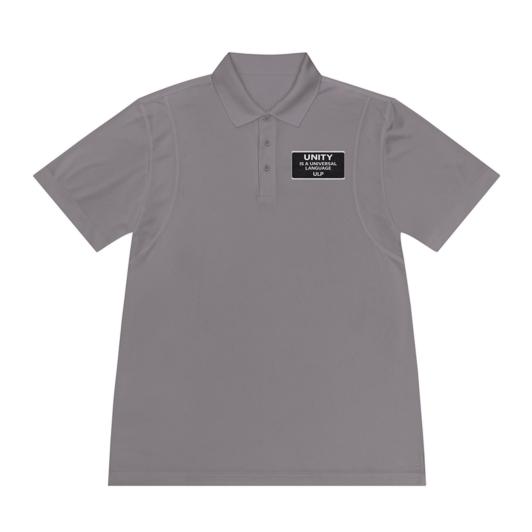 Unity & Strength Men’s Sport Polo — Small “UNITY” Patch Chest Logo