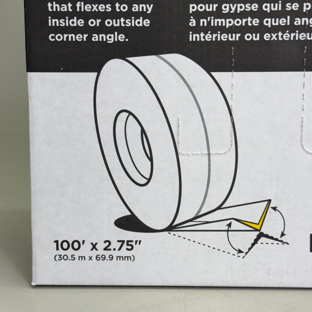 LEVELLINE 1 Roll Drywall Corner Tape Sz 100’ x 2.75” White