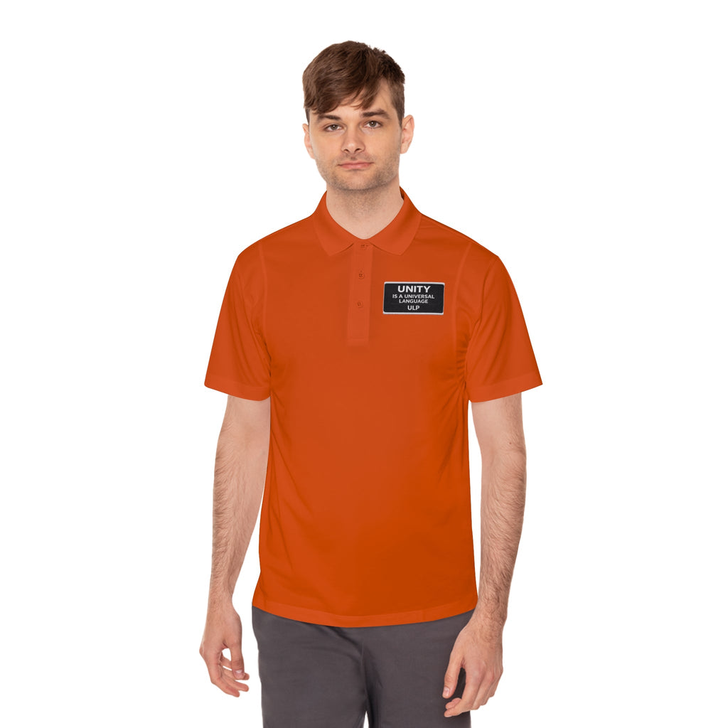 Unity & Strength Men’s Sport Polo — Small “UNITY” Patch Chest Logo