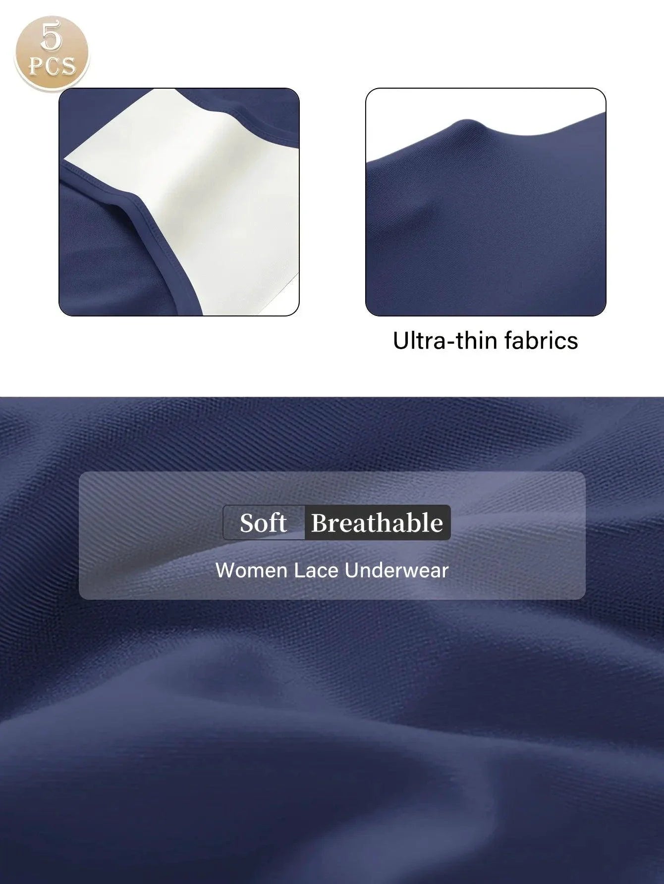 5 pcs high waist tummy Ice silk scarless women's triangle panties comfortable breathable buttocks summer thin models