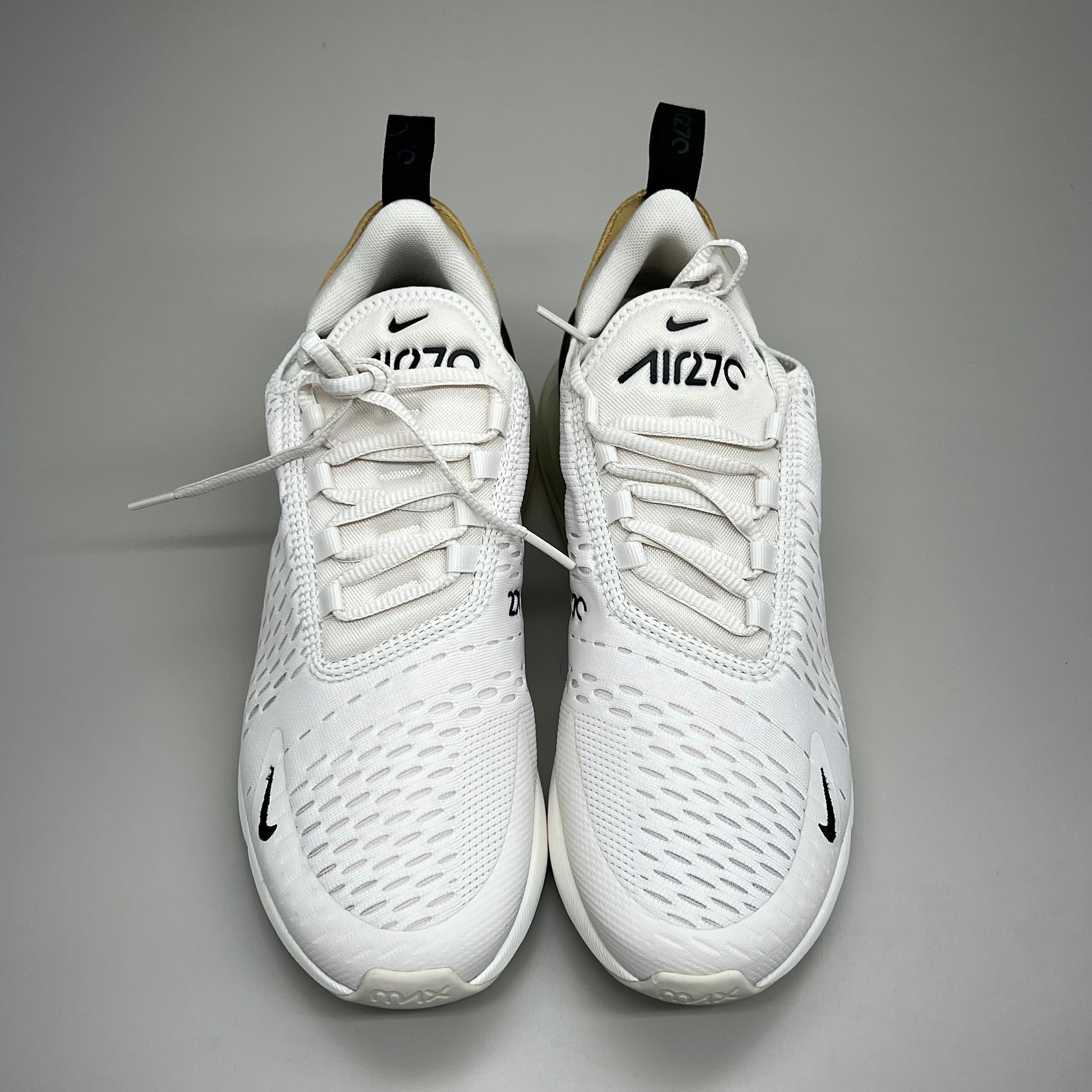 NIKE W Air Max 270 Mesh Sneakers Women's Sz 8 White Gold DZ77736 001 New Other