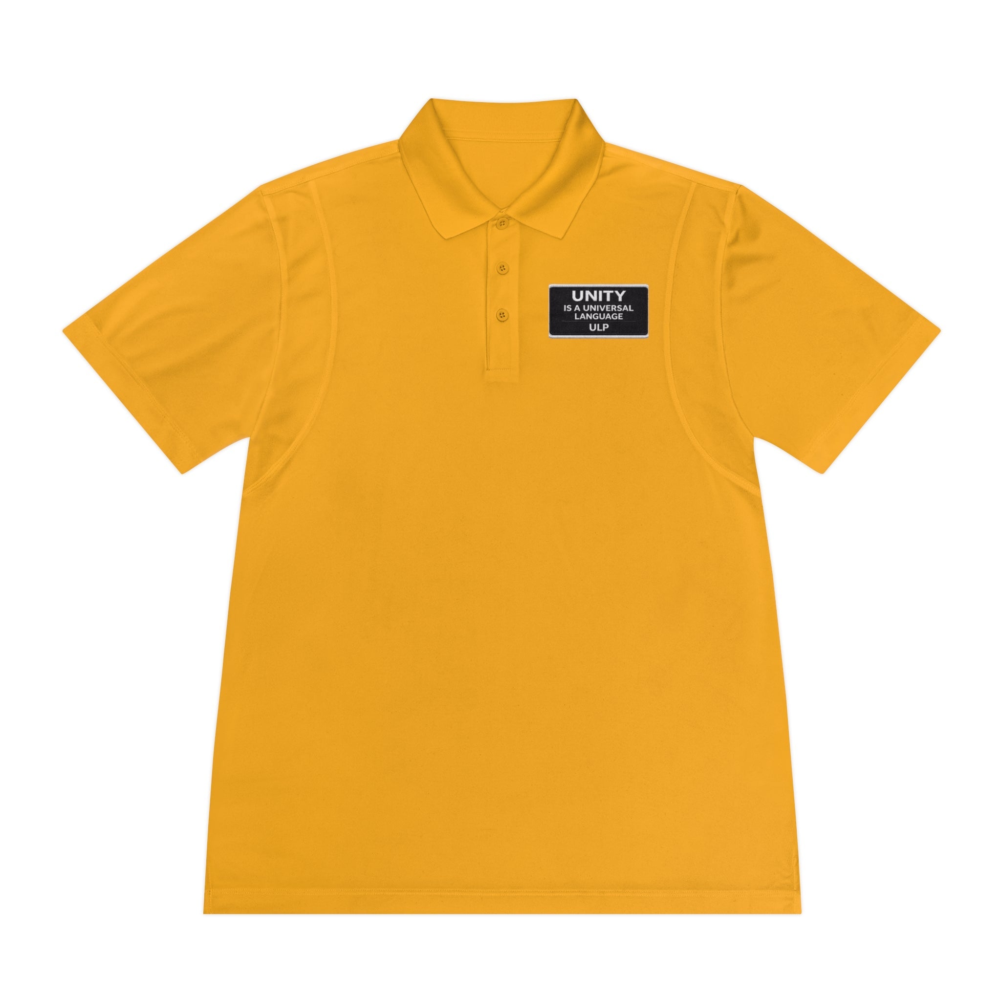 Unity & Strength Men’s Sport Polo — Small “UNITY” Patch Chest Logo
