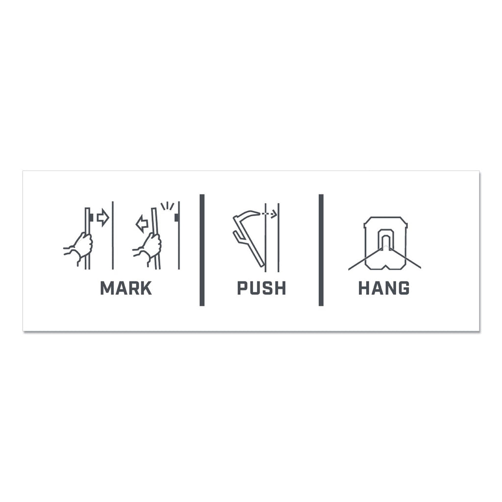 3M Claw Drywall Picture Hanger, Holds 45 lbs, 3 Hooks and 3 Spot Markers, Stainless Steel