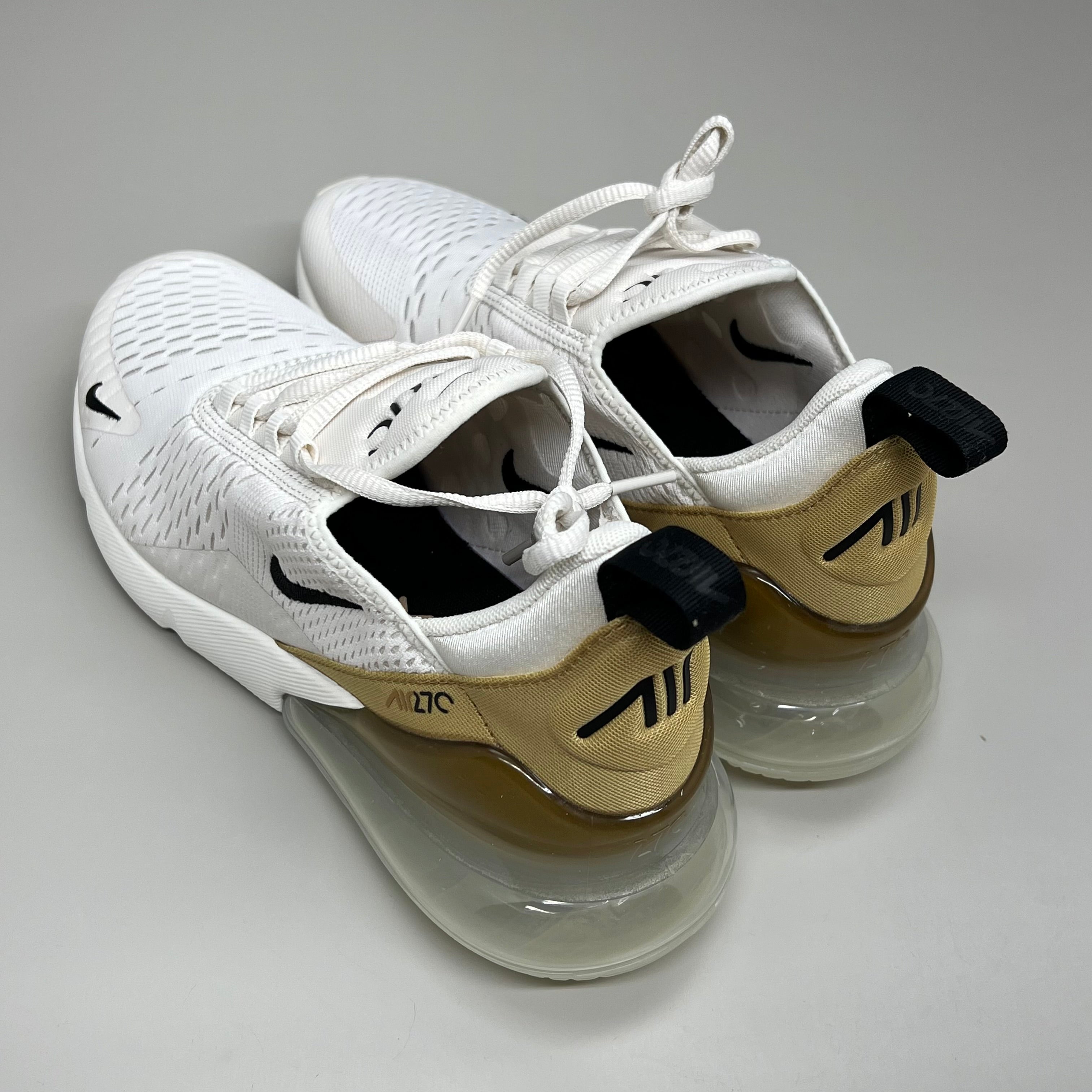 NIKE W Air Max 270 Mesh Sneakers Women's Sz 8 White Gold DZ77736 001 New Other