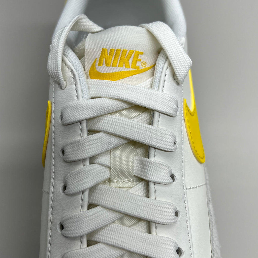 NIKE Blazer Low Cut Platform Sneaker Sz Women's 10.5 Men's 9 Yellow/Grey/White