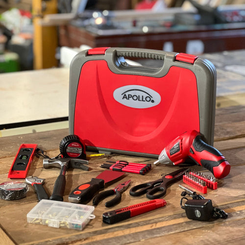 135 Piece Household Tool Set with Pivoting Dual-Angle 3.6 Volt Lithium-Ion Cordless Screwdriver - DT0773