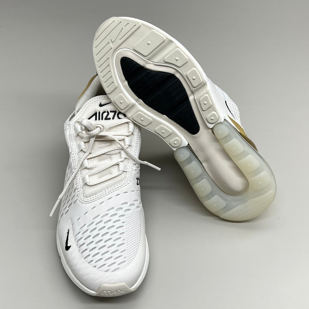 NIKE W Air Max 270 Mesh Sneakers Women's Sz 8 White Gold DZ77736 001 New Other