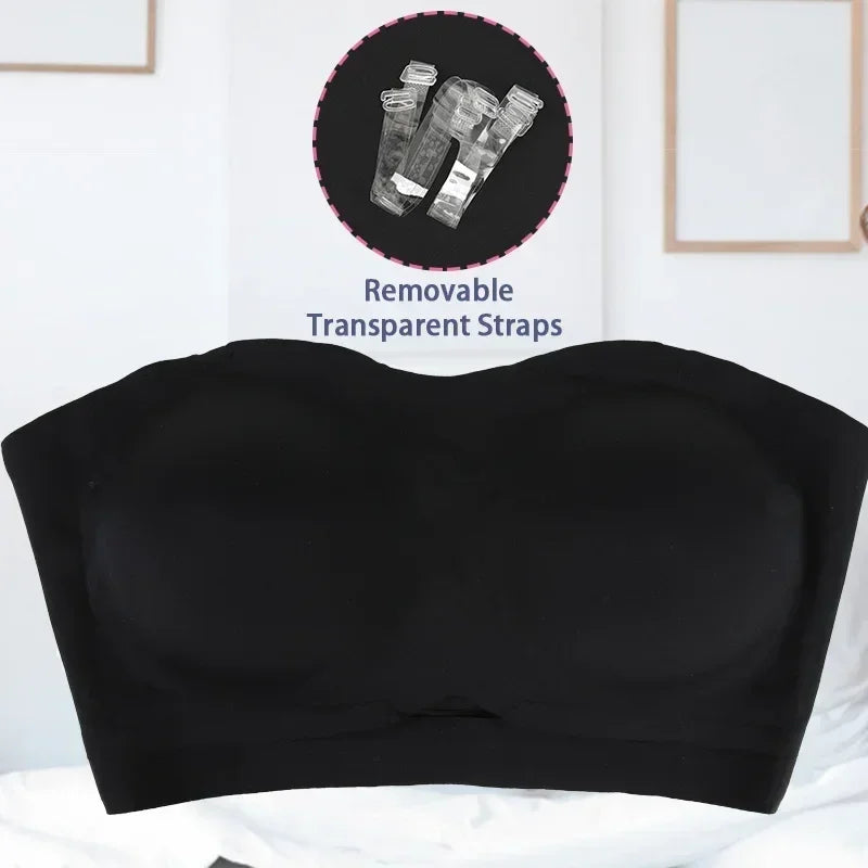 Push Up Bra for Woman Sexy Plus Size Bras Soft Breathable Wire Free Underwear Anti-slip Seamless Removable Strap&Cup Lingerie