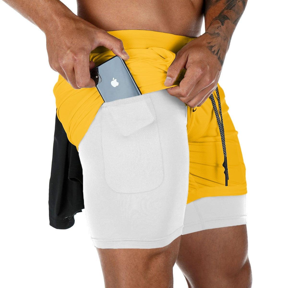 Camo Running Shorts Men Gym Sports Shorts 2 In 1 Quick Dry Workout Training Gym Fitness Jogging Short Pants Summer Men Shorts  Men's Running Gym Shorts Breathable with Pockets Quick Dry Sportswear