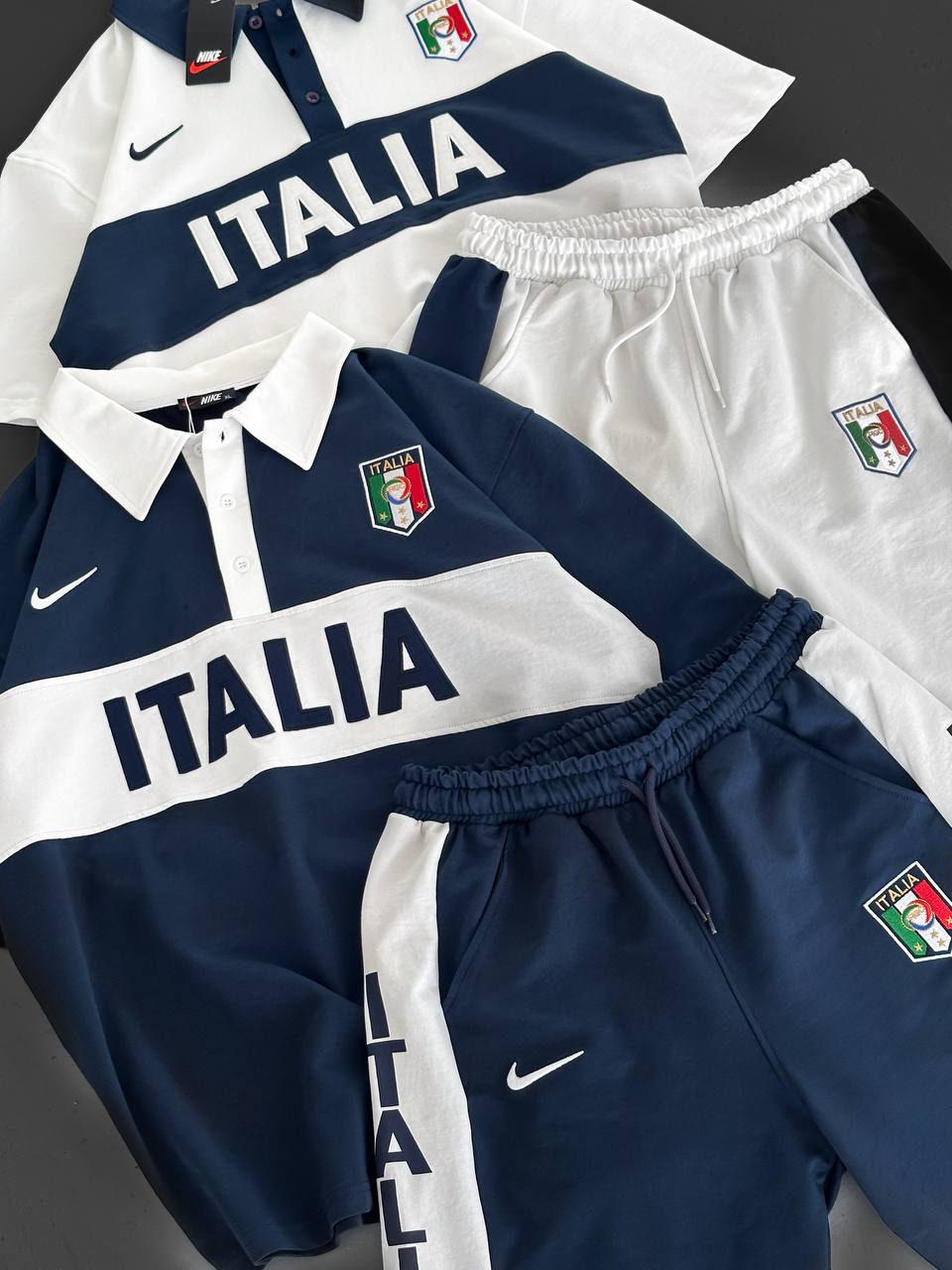 Italia Inspired Men's Polo & Shorts Set – Athletic Heritage with Bold National Style