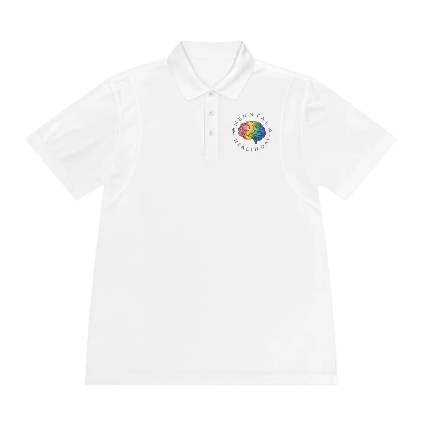 Moisture Wicking Sport Polo Shirt Mental Health Day Dipaliz