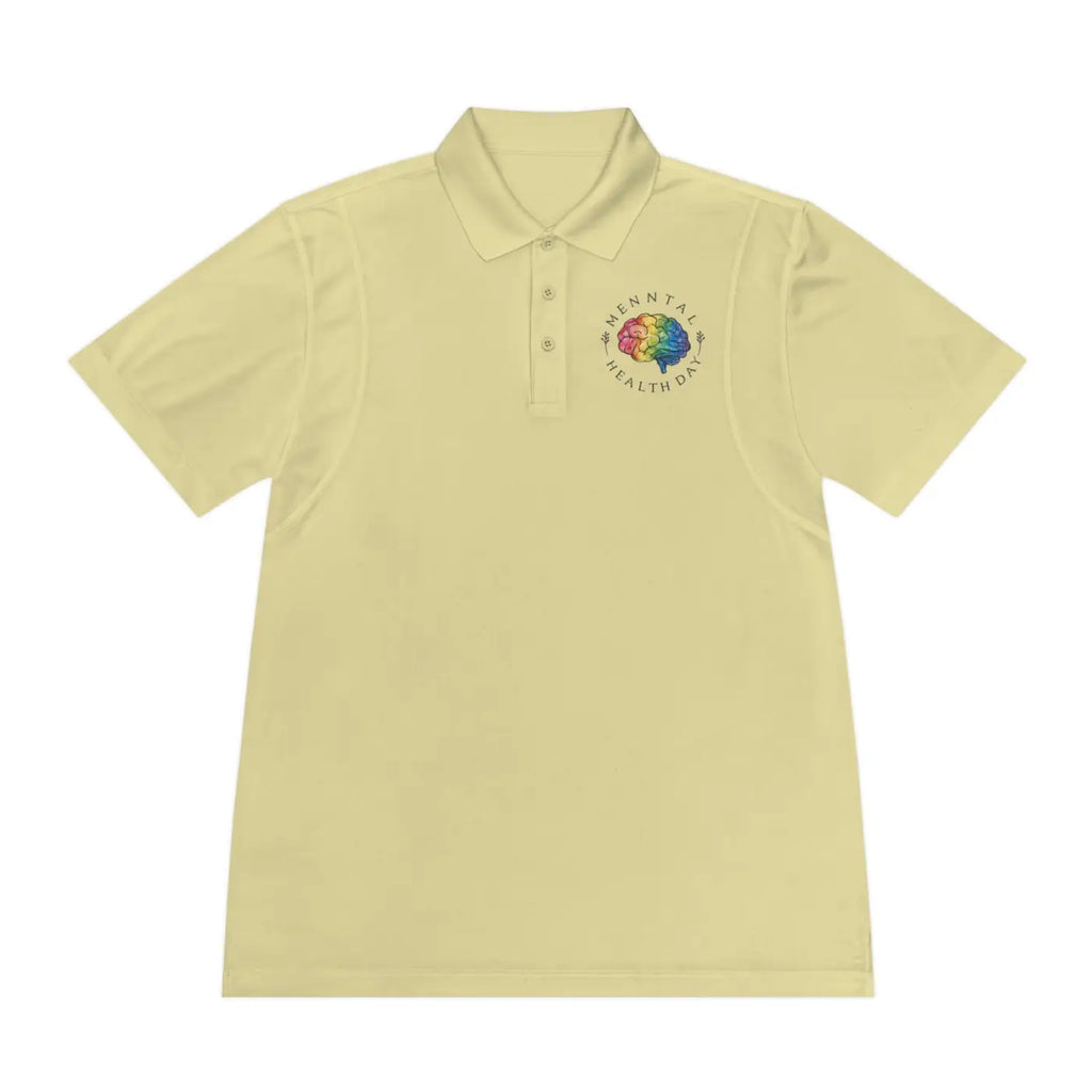 Moisture Wicking Sport Polo Shirt Mental Health Day Dipaliz