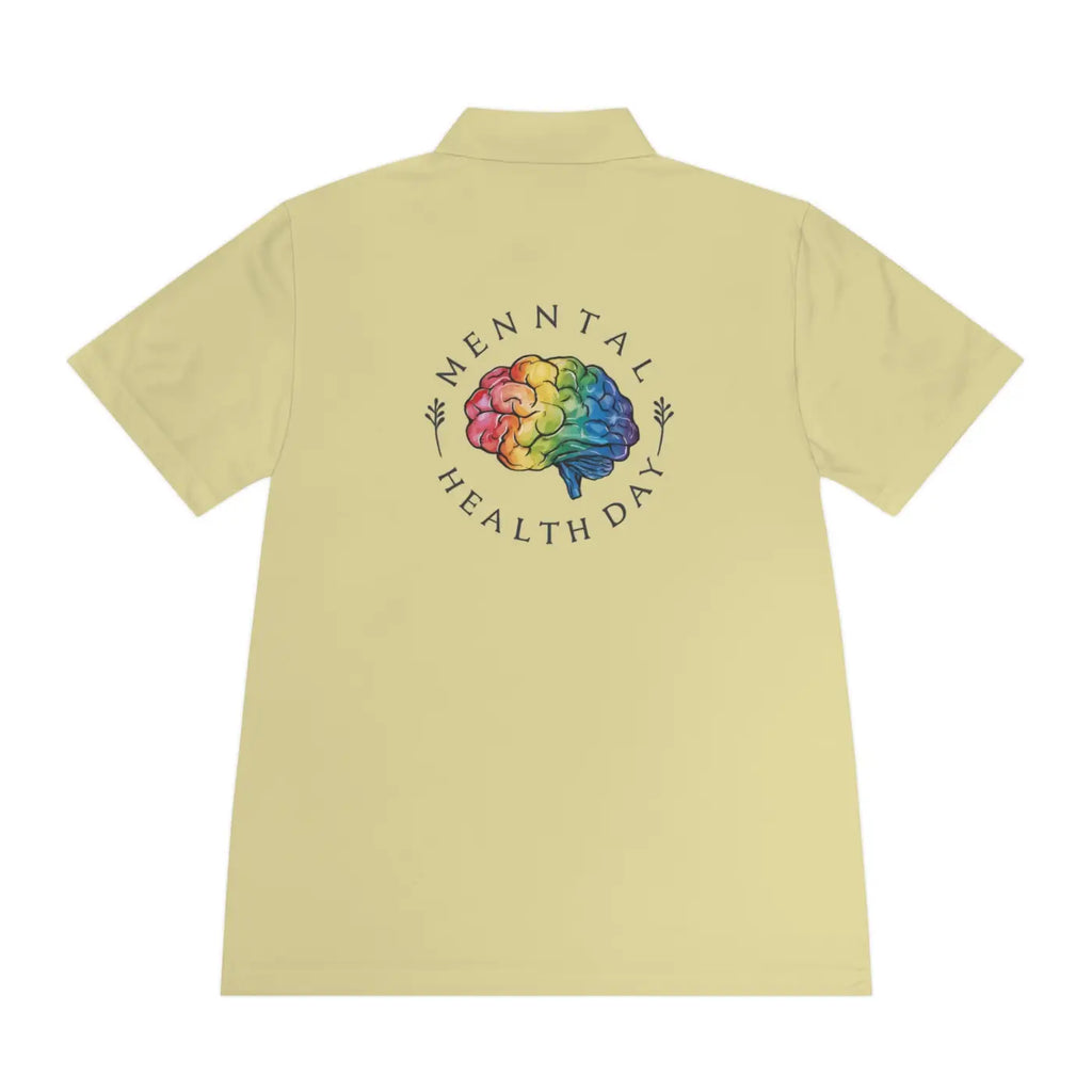 Moisture Wicking Sport Polo Shirt Mental Health Day Dipaliz