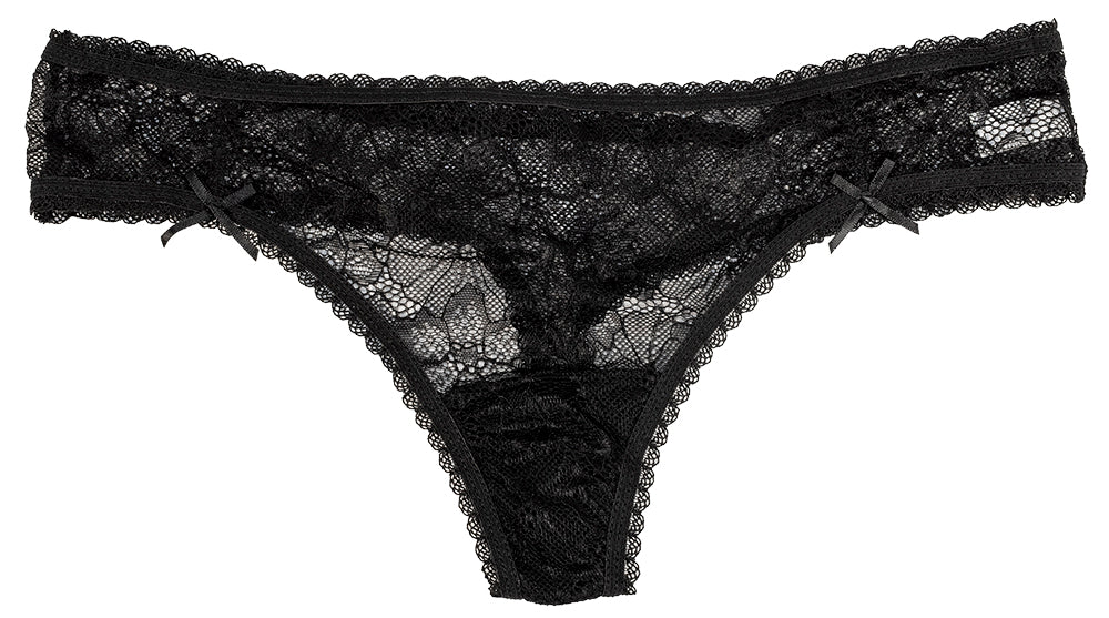 Lace Thong with Bows